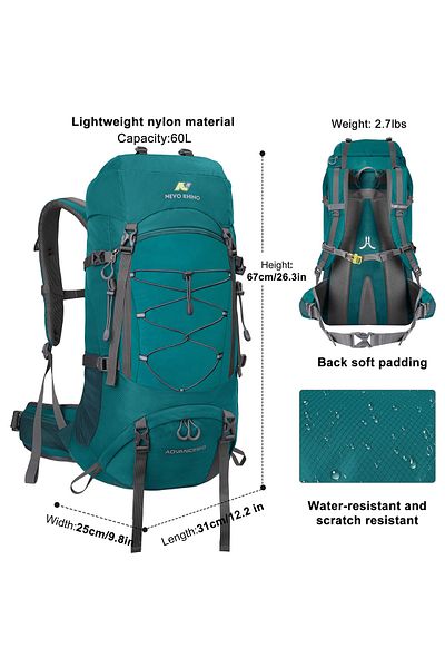 Go Veform Navy Blue 9032 - 60 Liter Outdoor Camping and Hiking Backpack