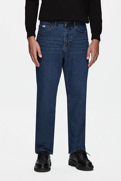 UCLA Benito Blue Denim Embroidered Baggy Fit Men's Trousers