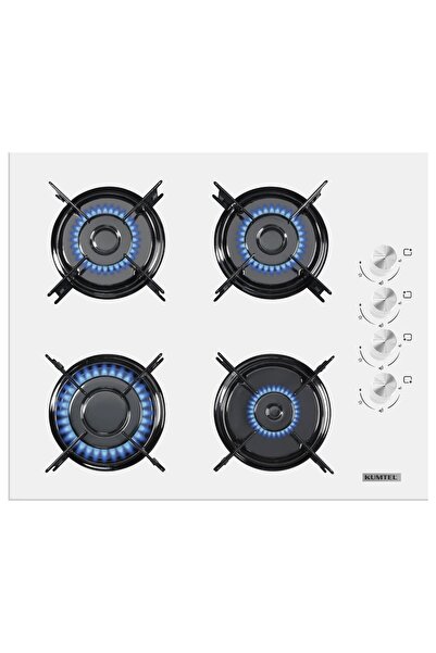 KUMTEL KO-40 TAHDF Camlı Ankastre Ocak - Beyaz