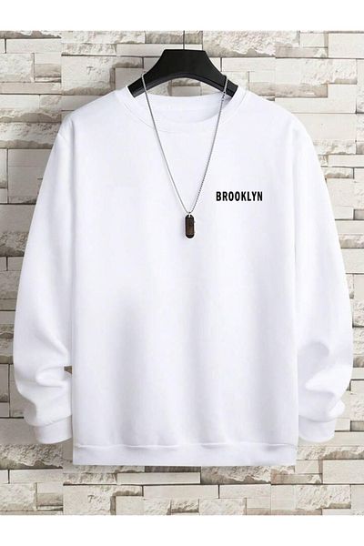 FAVORİST Brooklyn Minimal Text Printed Oversize Unisex (Sweatshirt)