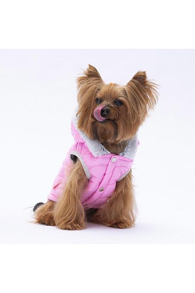 Pawstar Pink Light Wave Anorak Vest Dog Vest Dog Outfit Dog Raincoat