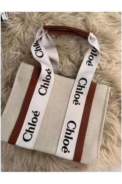 Sheker حقيبة يد وكتف نسائية من قماش الكتان