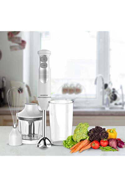 KUMTEL Beyaz El Blender Seti Çok Fonksiyonlu