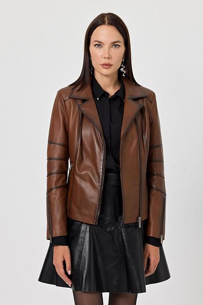 Deri Company Diana Tan Women's Leather Coat