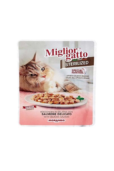 Miglior Chunks in Jelly with Tender Salmon, 85g, Pack of 12