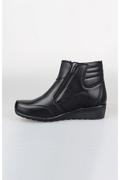 EDİK Edik Daily and Mother Boots - Genuine Leather, Lined and Heel Cushion System C309 Black