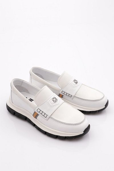 DGN Ανδρικά παπούτσια Comfort με ρίγες σε λευκό χρώμα 69683617