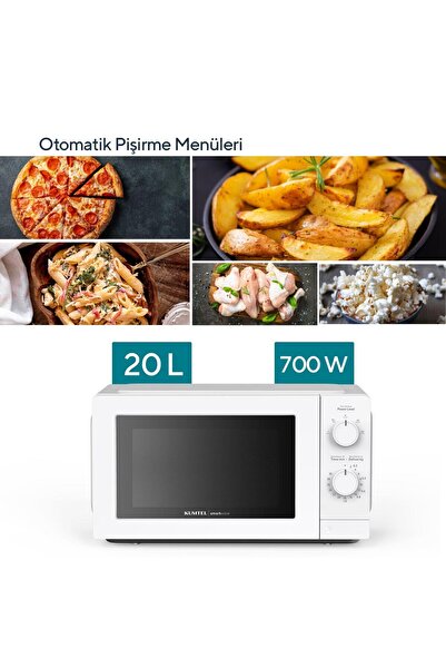 KUMTEL HMIN-04 700W Inverter Mikrodalga Fırın - Beyaz