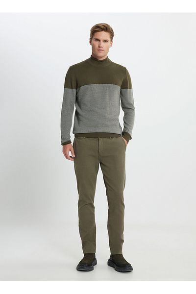 ALTINYILDIZ CLASSICS Altınyıldız Classics Khaki Slim Fit Ανδρικό Παντελόνι - Πλαϊνές τσέπες COE012510109