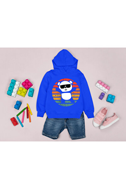 MAGORS VINTAGE PANDA ŠTAMPANA DJEČJA MAJICA S KAPULJAČOM I TRI NITI BEZ DŽEKA