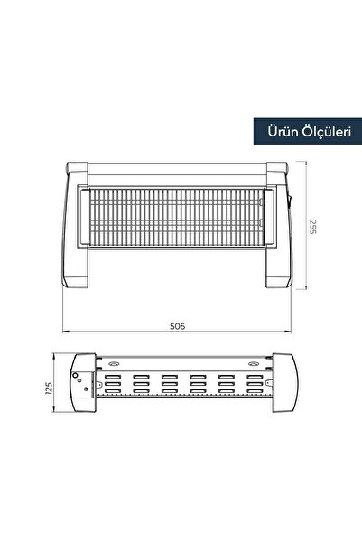KUMTEL Bordo Quartz Isıtıcı 1200 Watt LX-2819