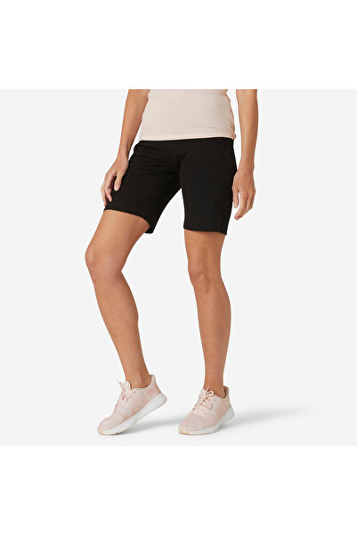Decathlon Domyos Women's Black Regular Sports Shorts 500 - Fitness