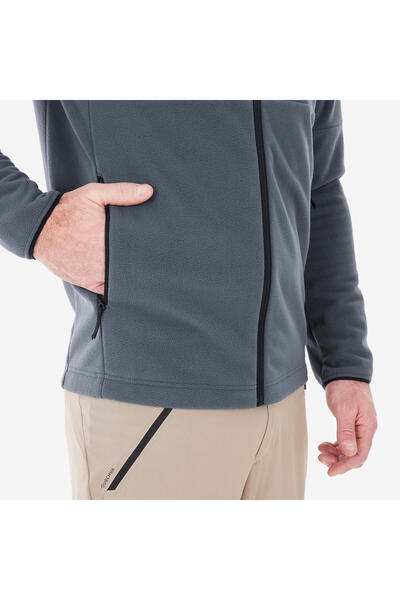 Decathlon Ανδρικό παλτό Quechua Outdoor Fleece - Γκρι - Mh 500