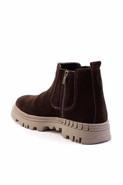 Bambi Kahve Süet Hakiki Deri Erkek Bot & Bootie E02811420302