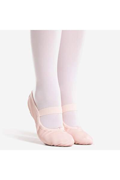 Decathlon Розови кожени балетни пантофки Деми-пойнт - Танци