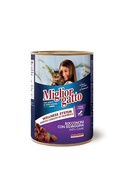 Miglior Chunks Game Wet Cat Food, 405 g, Pack of 12