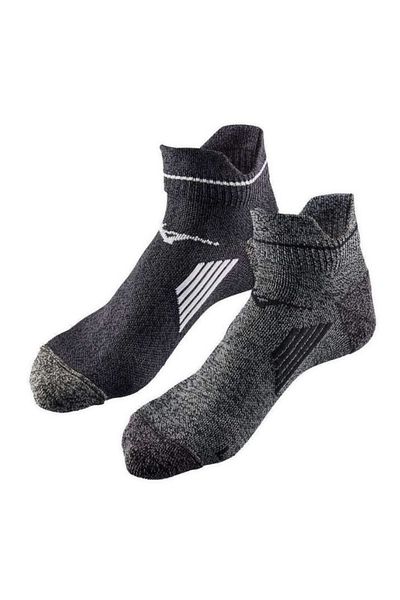 MIZUNO Чорапи Act Train Mid 2p, черни