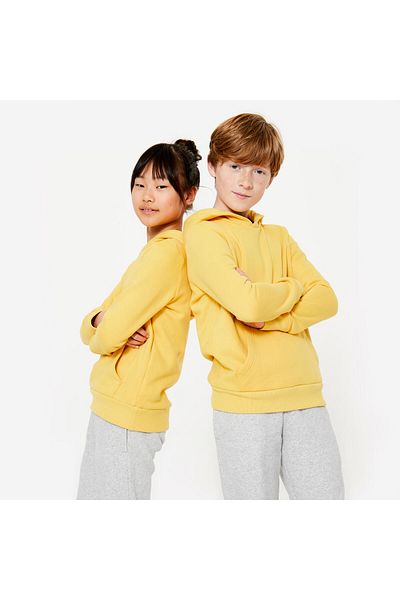 Decathlon Domyos Children's Hooded Sweatshirt - Mustard Color