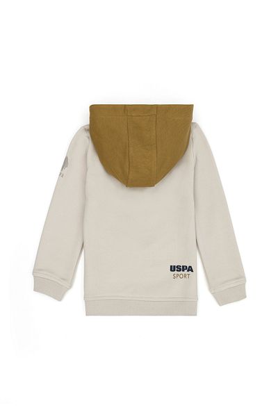 U.S. Polo Assn. Hanorac cu glugă bej pentru băiat 50270828 -VR011