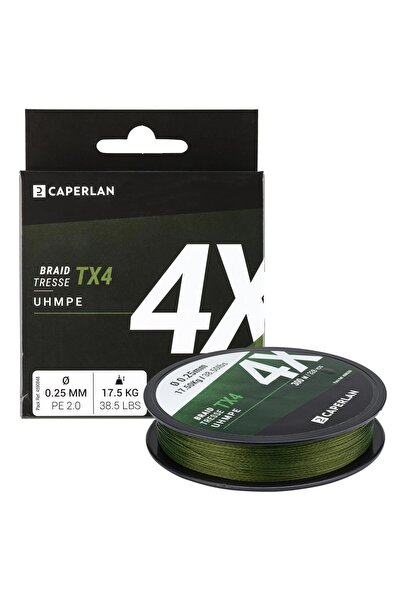 Decathlon Caperlan Balıkçılık Örgü Misina - Haki - 300 M - TX4