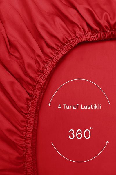 MonoHome ملاءة مطاطية حمراء 57 سلك - 100% قطن، Oeko-tex® تصنيع رمل غطاء لحاف معتمد