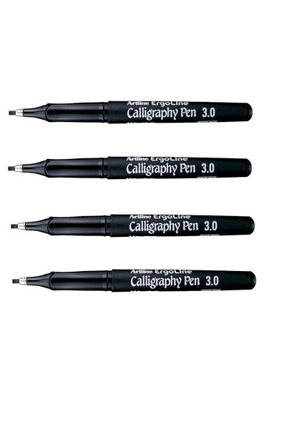 artline Artline ergoline calligraphy pen 3.0 black (4 pieces)