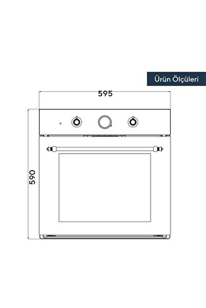 KUMTEL Rustik Beyaz Cam Ankastre Fırın B66-sf2(At)(4pro)