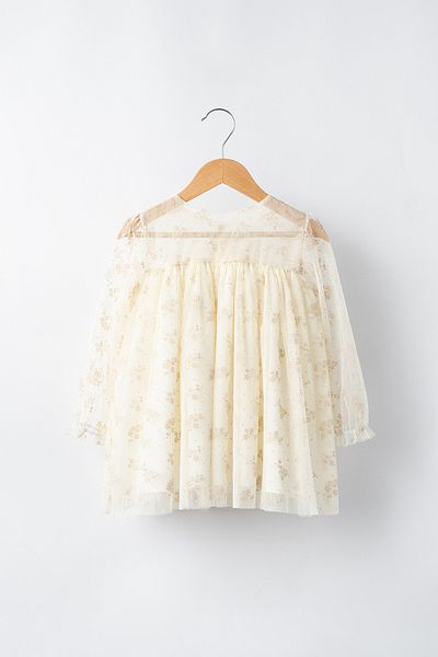 Banamio Amore Crispy Flower Patterned Lined Tulle Dress