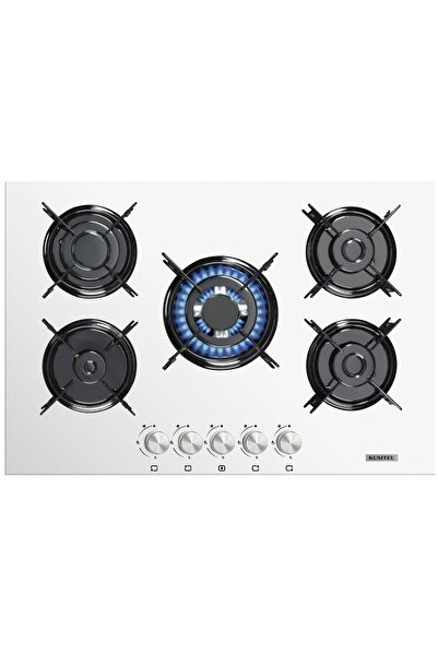 KUMTEL KO-50 OAHDF Ankastre Cam 5'li Wok Gözlü Ocak - Beyaz