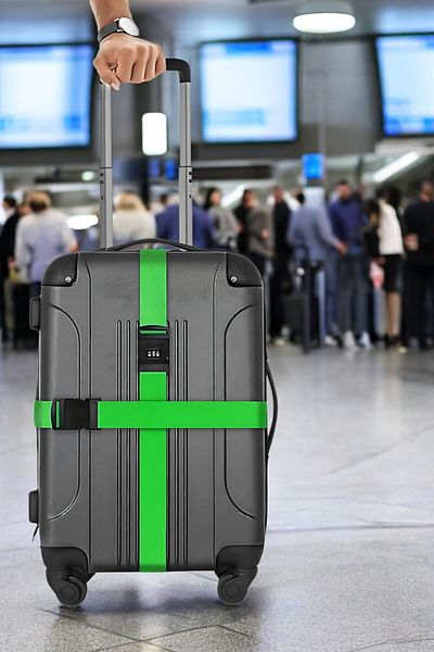 Pandogo Password Suitcase Lock Suitcase Belt Extra Security Protector Green 2 Pieces