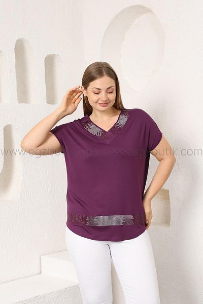EGZEBRU Fuchsia Blouse with Jewelled Collar and Skirts