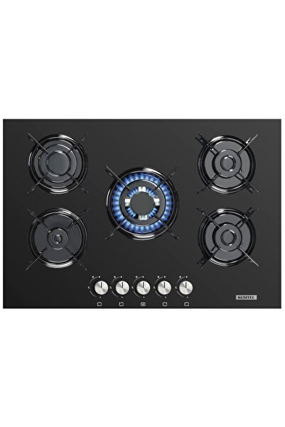 KUMTEL KO-50 OAHDF Ankastre Cam 5'li Wok Gözlü Ocak - Siyah