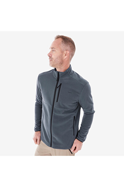 Decathlon Ανδρικό παλτό Quechua Outdoor Fleece - Γκρι - Mh 500