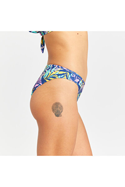 Decathlon Olaian Kadın Standart Kesim Bikini Altı - Mavi - Desenli - Nına