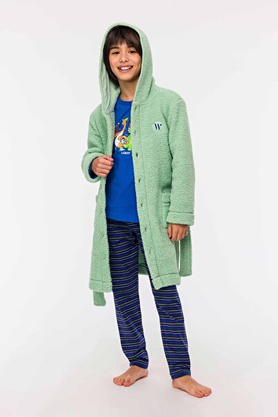 Woody 10-16 χρονών Velsoft Peignoir-Rom - 719-Mint Green