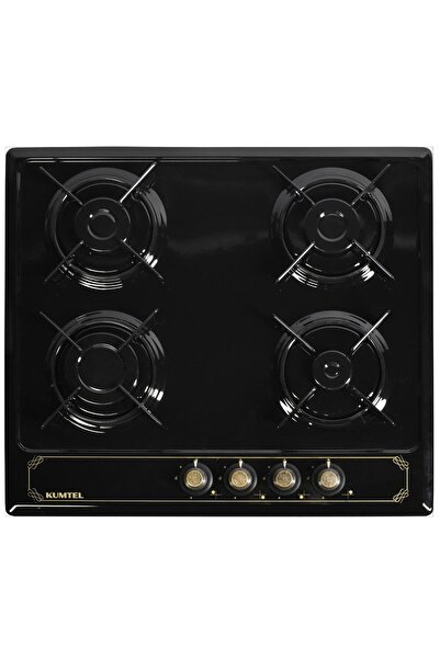 KUMTEL Siyah Emaye Rustik Ankastre Ocak (M6-40BF)
