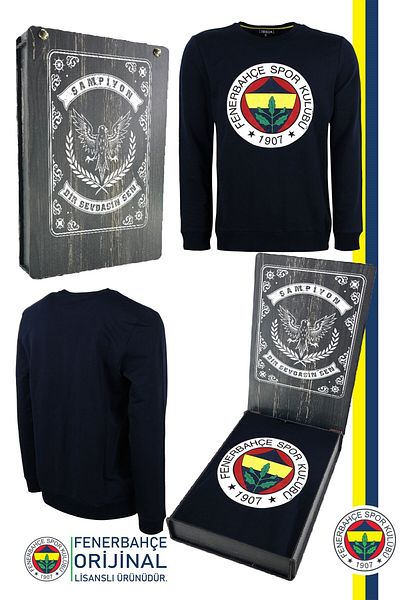 Fenerbahçe Лого Лицензирана Оригинална Подаръчна Дървена Кутия