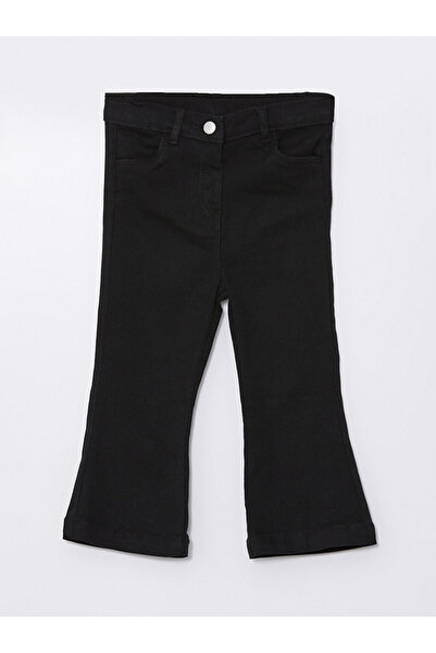 LC Waikiki Black Basic Girls' Pants with Elastic Waist