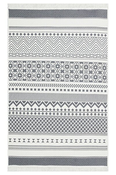 Eko Halı ARYA AR 07 GREY Yıkanabilir Çift Taraflı Modern Desenli Dokuma Kilim