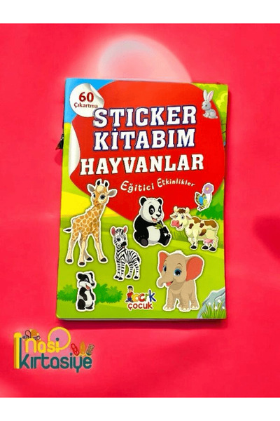 Nasip Kırtasiye Sticker Etkinlik Kitabım Hayvanlar Temalı Eğitici Etkinlik Ki...