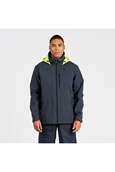 Decathlon Erkek Yelkenli Yağmurluğu - Gri/Sarı - Sailing 500