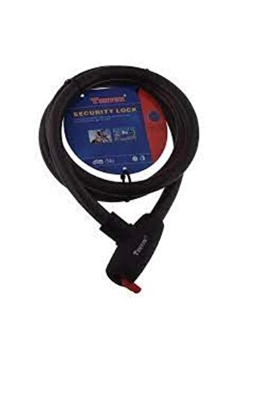 Tonyon Μαύρη κλειδαριά σχοινιού Ty-425 πάχους 25x1500mm