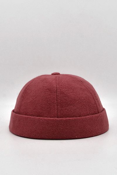 Külah Winter Woolen Hiphop Beanie Claret Red Docker Hat