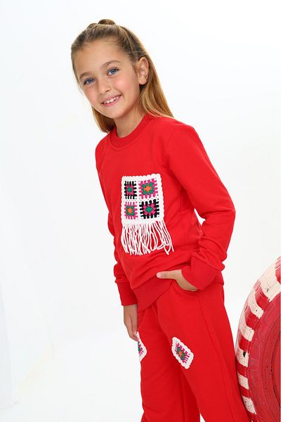 ARS KİDS Süzene Embroidery 100% Cotton Bottom Top Suit