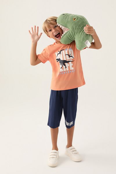 Rolypoly Salmon Capri Boy's Double Set