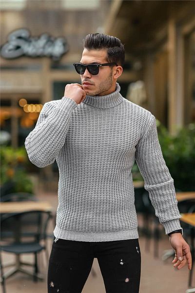 Valiberta Nopenli Wick Knitted Fisherman Sweater - Light grey