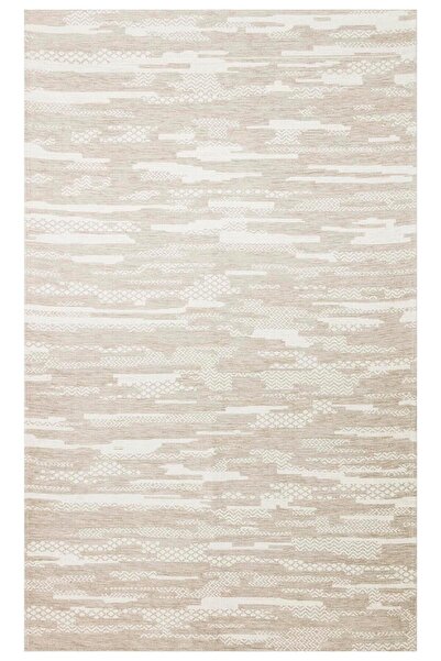 Eko Halı BIGA BG 01 CREAM Hav Toz Vermez Kaymaz Tabanlı İnce Dokuma Modern Halı