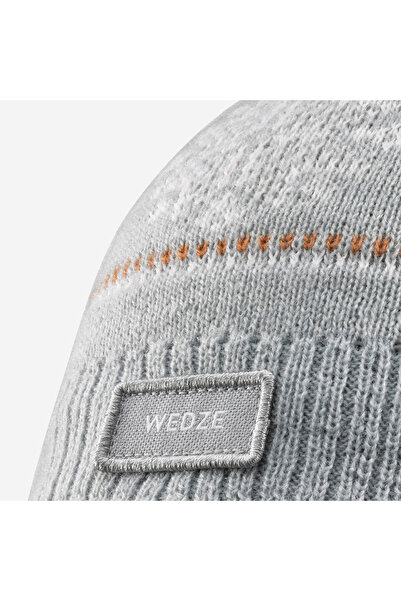 Decathlon Wedze Kids Ski Beanie - Gray - Jacquard