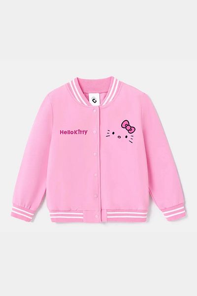FEEL STYLE Детско колежанско яке с щампа Hello Kitty отпред и отзад