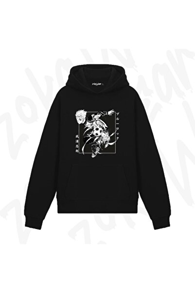 ZOKAWEAR Hanorac cu glugă cu imprimeu Blue Lock Seishiro Nagi Design